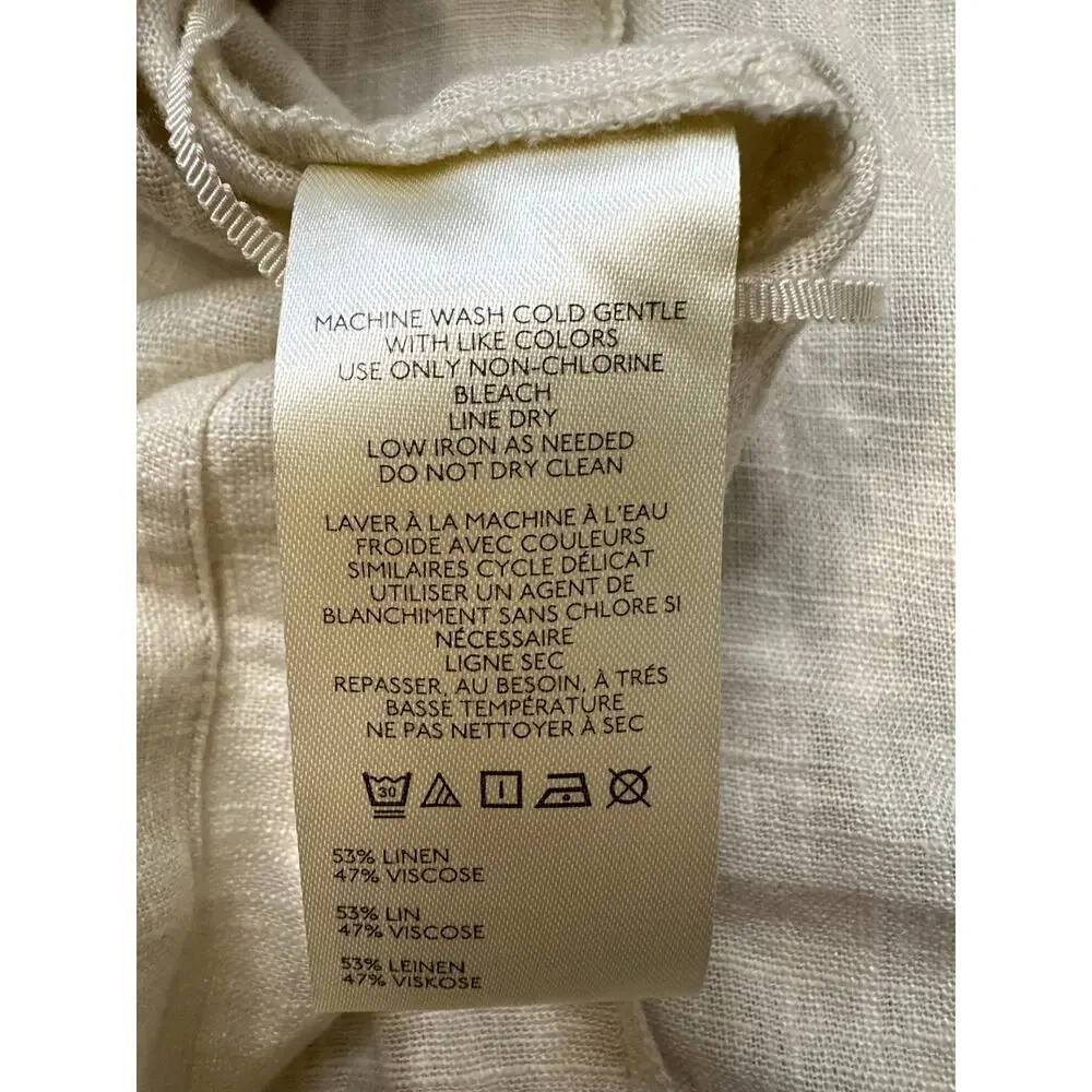 Free People Syd Grommet Tank Linen Cropped Size Medium NWT